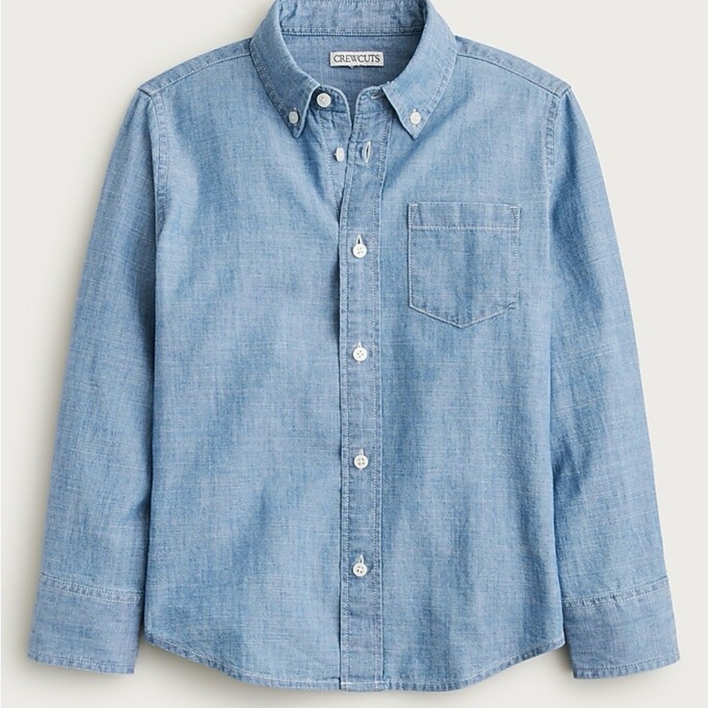 Kids' long-sleeve chambray button-down size 6-7
